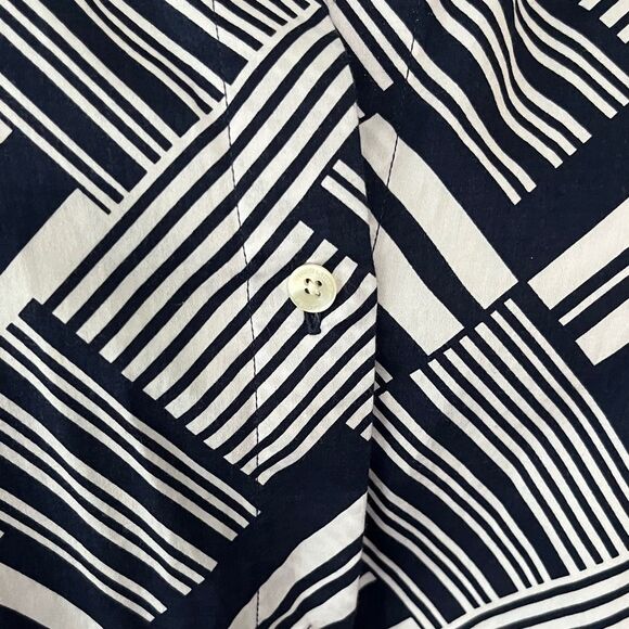 Ralph Lauren Navy and White Striped Button Down Shirt - Picture 4 of 9